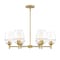 Designers Fountain Summer Jazz 6-Light Brushed Gold Transitional Shaded Chandelier for Dining Rooms D310M-6CH-BG - alternate 1
